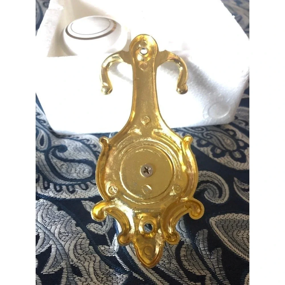 Decorative gold hooks metal‎ ivory porcelain knobs Victorian home decor accents